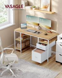 Bureau met 3 Planken en 2 Laden, 140 of 160 cm