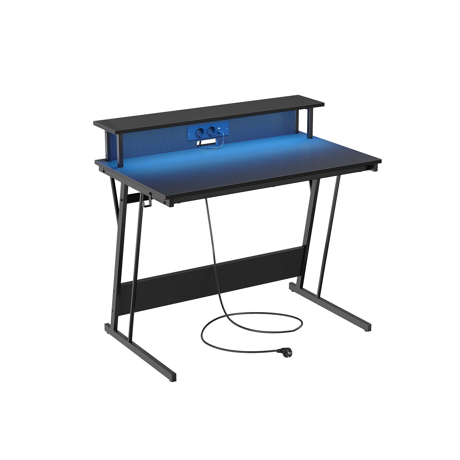 Bureau met Stekkerdoos, USB-Poorten en LED-Verlichting 120 cm