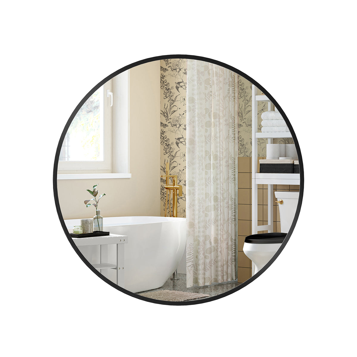 Ronde Wandspiegel met Metalen Frame