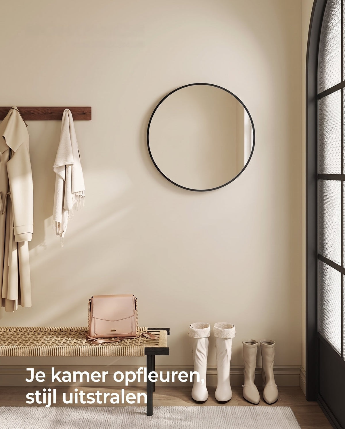 Ronde Wandspiegel met Metalen Frame