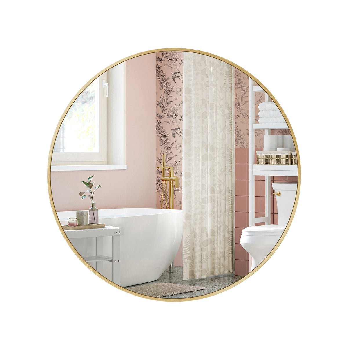 Ronde Wandspiegel met Metalen Frame