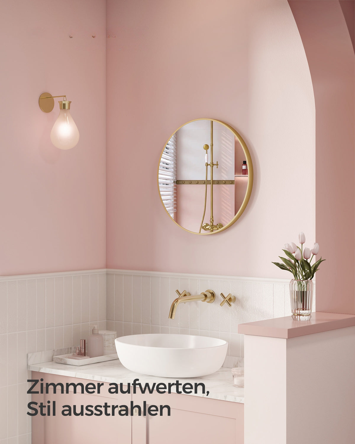 Ronde Wandspiegel met Metalen Frame