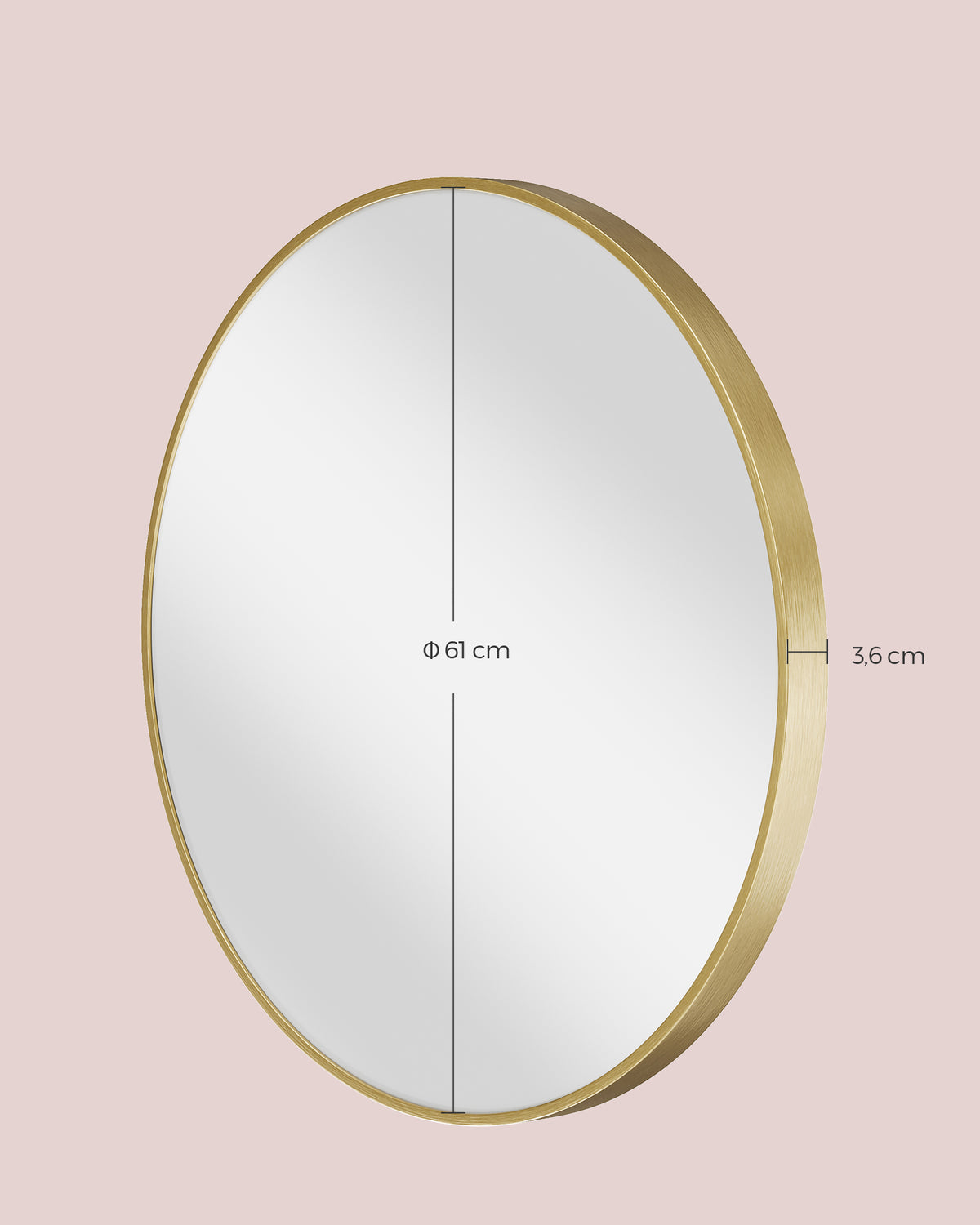 Ronde Wandspiegel met Metalen Frame