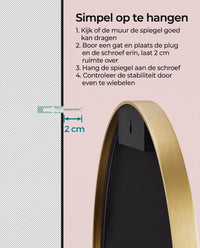 Ronde Wandspiegel met Metalen Frame