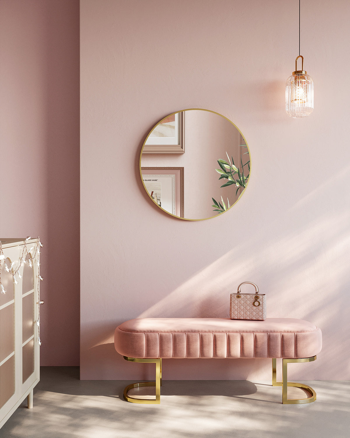 Ronde Wandspiegel met Metalen Frame