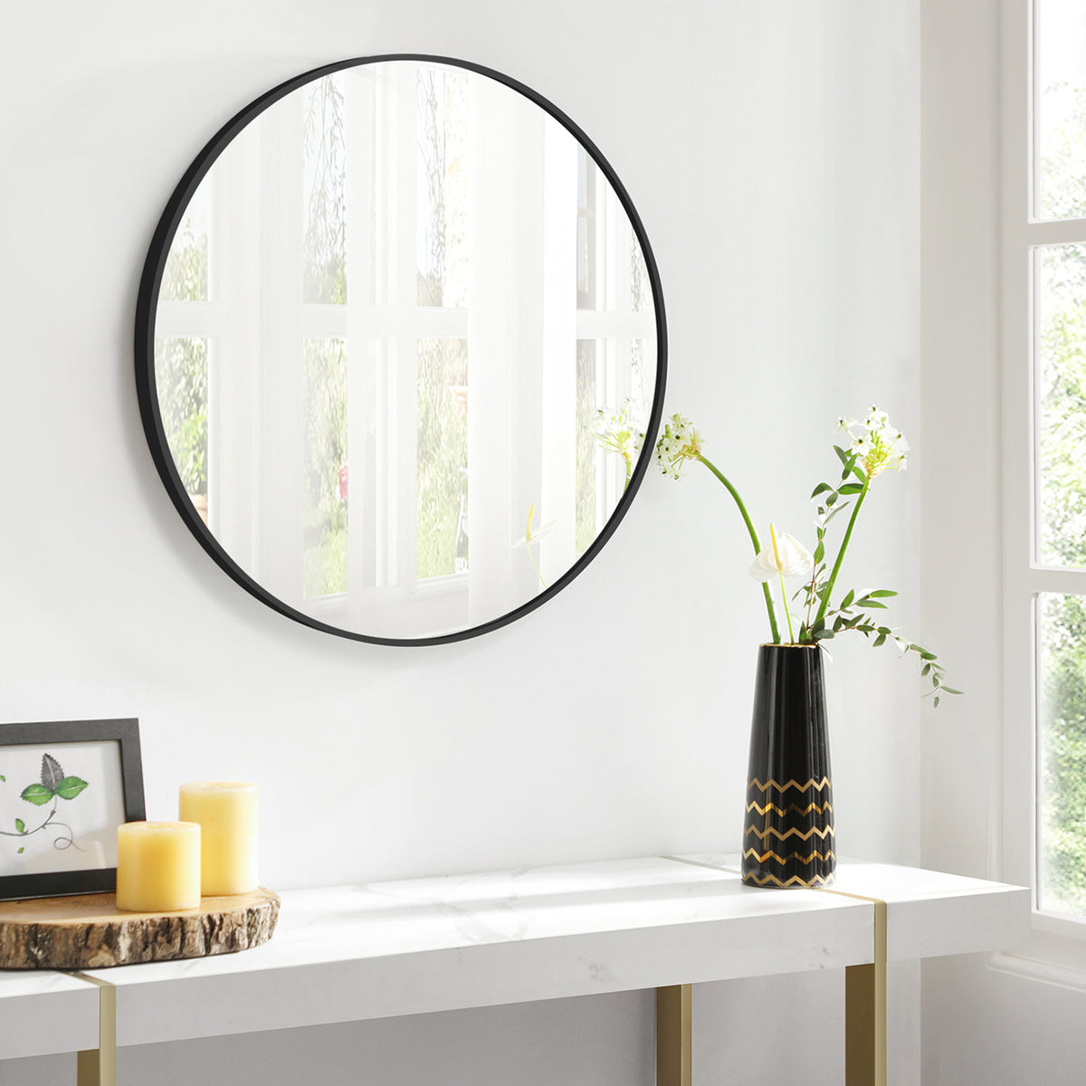 Ronde Wandspiegel met Metalen Frame