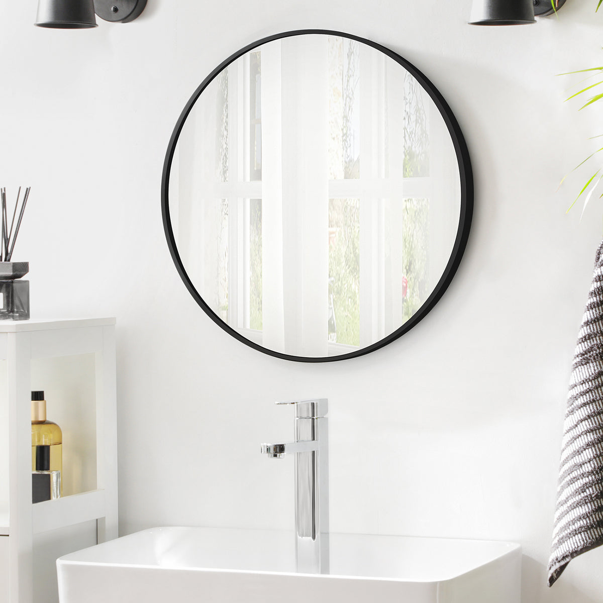 Ronde Wandspiegel met Metalen Frame
