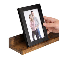 Zwevende Wandplanken Set van 3 met Opstaande Voorkant, 38 cm