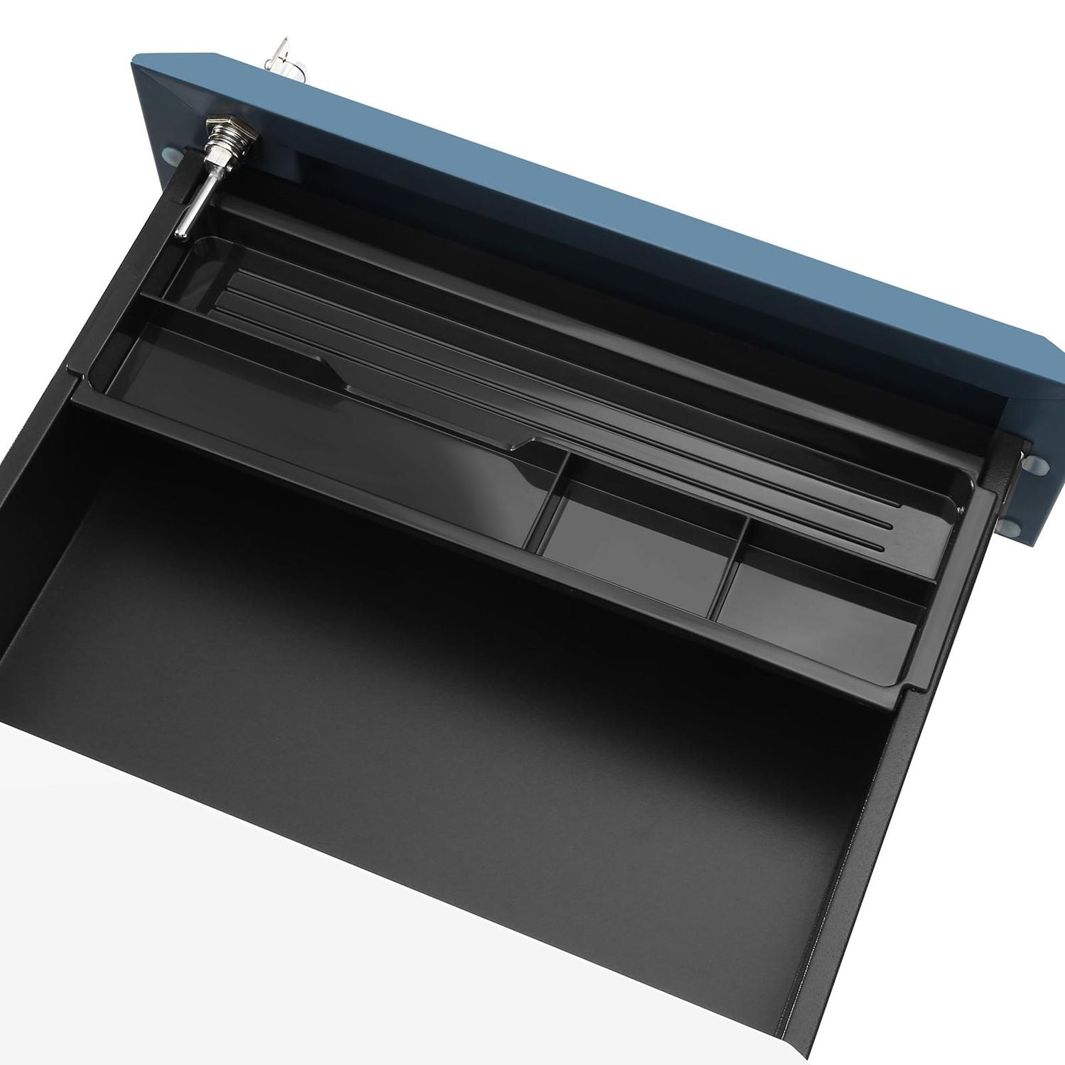 Stalen Rolcontainer met 3 Laden en Hangmap, 52x39x60 cm