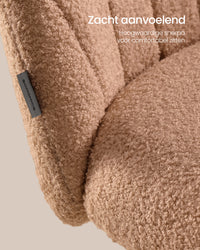 Bureaustoel met Fleece Bekleding en Zachte Vulling, in Hoogte Verstelbaar