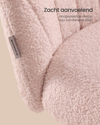 Bureaustoel met Fleece Bekleding en Zachte Vulling, in Hoogte Verstelbaar
