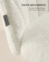 Bureaustoel met Fleece Bekleding en Zachte Vulling, in Hoogte Verstelbaar