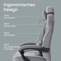 Ergonomische Bureaustoel met Voetensteun, Verstelbare Hoofdsteun en Lendensteun, tot 150 kg