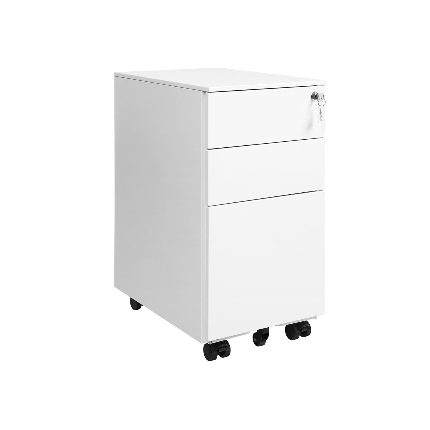 Stalen Rolcontainer met 3 Laden en Hangmap, 52x39x60 cm