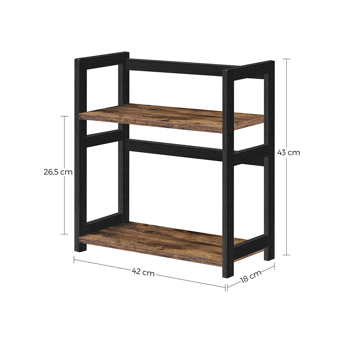 Kruidenrek met 2 Niveaus van Bamboe, 41 x 41 cm