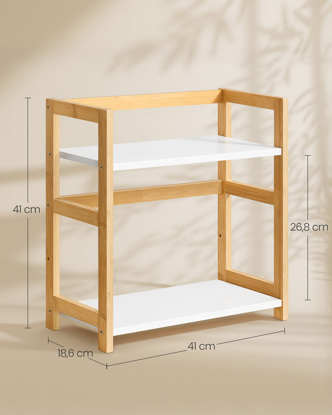 Kruidenrek met 2 Niveaus van Bamboe, 41 x 41 cm