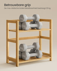 Kruidenrek met 2 Niveaus van Bamboe, 41 x 41 cm