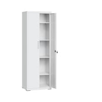 Metalen Archiefkast met 2 Deuren en 4 Verstelbare Planken, 180 cm Hoog