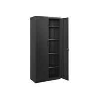 Metalen Archiefkast met 2 Deuren en 4 Verstelbare Planken, 180 cm Hoog