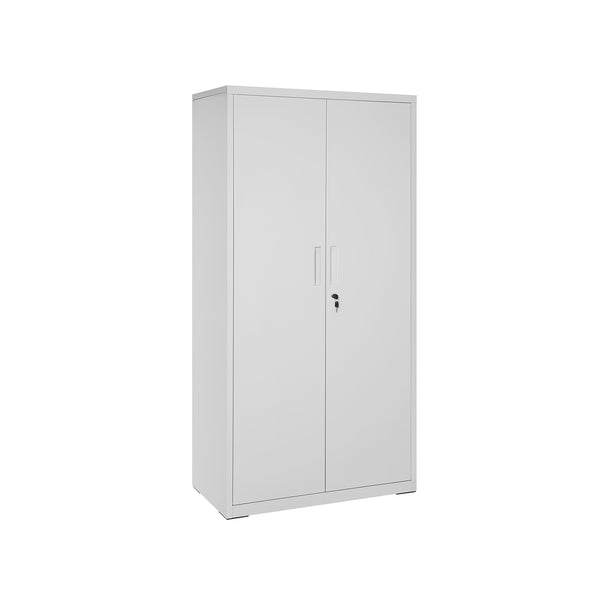 Metalen Archiefkast met 2 Deuren en 4 Verstelbare Planken, 180 cm Hoog
