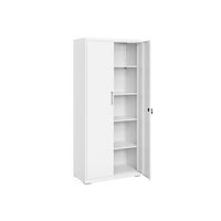 Metalen Archiefkast met 2 Deuren en 4 Verstelbare Planken, 180 cm Hoog