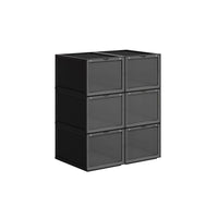 Stapelbare Schoenendozen met Transparante Deur, Set van 6, 28x36x22 cm
