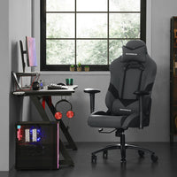 Ergonomische Gamingstoel met Hoofdsteun en Lendenkussen, Grijs