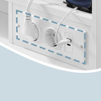 Kaptafel met Ledspiegel, 9 Lades en Stopcontact