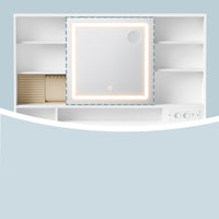 Kaptafel met Ledspiegel, 9 Lades en Stopcontact