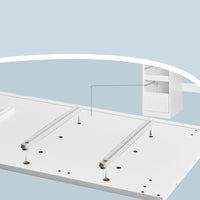 Kaptafel met Ledspiegel, 9 Lades en Stopcontact