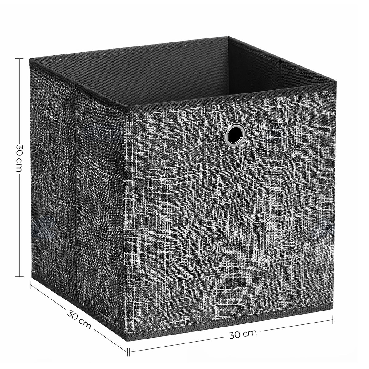 Opvouwbare Opbergkubussen van Non-woven Stof met Handvat, Set van 6