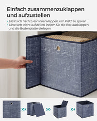 Opvouwbare Opbergkubussen van Non-woven Stof met Handvat, Set van 6