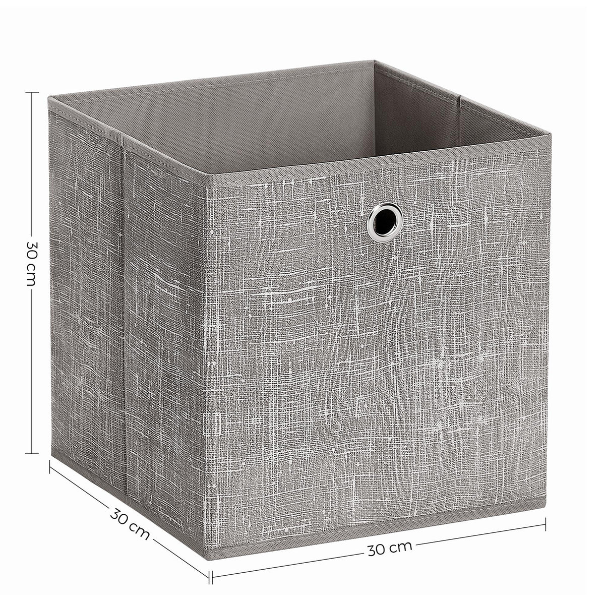 Opvouwbare Opbergkubussen van Non-woven Stof met Handvat, Set van 6