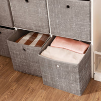 Opvouwbare Opbergkubussen van Non-woven Stof met Handvat, Set van 6