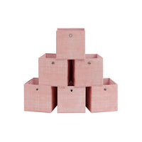 Opvouwbare Opbergkubussen van Non-woven Stof met Handvat, Set van 6