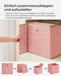 Opvouwbare Opbergkubussen van Non-woven Stof met Handvat, Set van 6