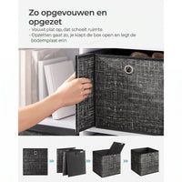 Opbergdozen van Vliesstof voor Kubusplank, Set van 6, 26 x 26 x 28 cm