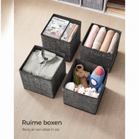 Opbergdozen van Vliesstof voor Kubusplank, Set van 6, 26 x 26 x 28 cm