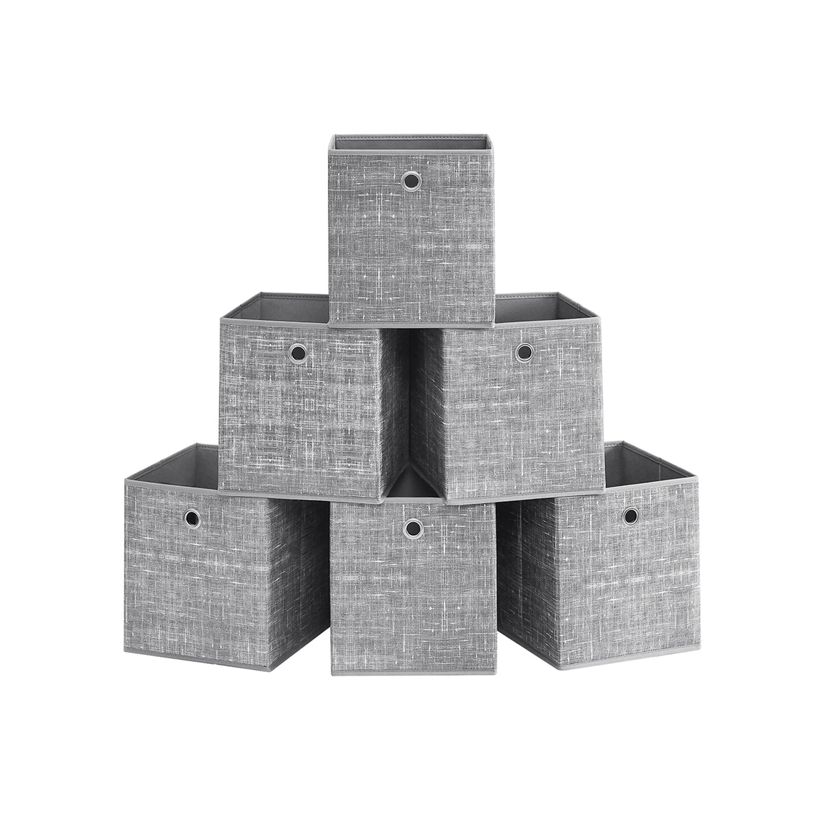 Opbergdozen van Vliesstof voor Kubusplank, Set van 6, 26 x 26 x 28 cm
