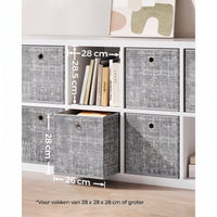 Opbergdozen van Vliesstof voor Kubusplank, Set van 6, 26 x 26 x 28 cm