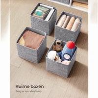 Opbergdozen van Vliesstof voor Kubusplank, Set van 6, 26 x 26 x 28 cm