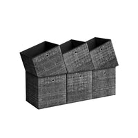 Opvouwbare Opbergkubussen van Non-woven Stof met Handvat, Set van 6