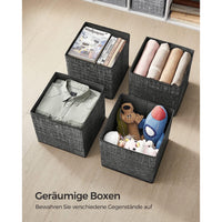 Opvouwbare Opbergkubussen van Non-woven Stof met Handvat, Set van 6