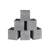 Opvouwbare Opbergkubussen van Non-woven Stof met Handvat, Set van 6