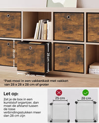Opvouwbare Opbergdozen voor Kubusplank met Handvat, Set van 6