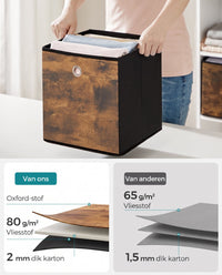 Opvouwbare Opbergdozen voor Kubusplank met Handvat, Set van 6