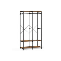 Open Kledingkast met Kledingroede en Afneembare Haken, 40x141x180 cm