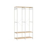 Open Kledingkast met Kledingroede en Afneembare Haken, 40x141x180 cm