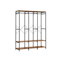 Open Kledingkast met Kledingroede en Afneembare Haken, 40x141x180 cm