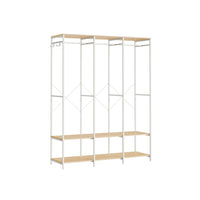 Open Kledingkast met Kledingroede en Afneembare Haken, 40x141x180 cm